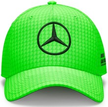 Dětská kšiltovka Mercedes Jr Map F1 LH Col Driver BB Cap Neon Green_3