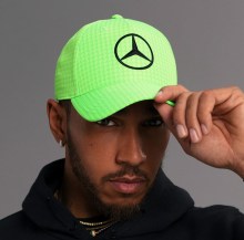 Dětská kšiltovka Mercedes Jr Map F1 LH Col Driver BB Cap Neon Green_5