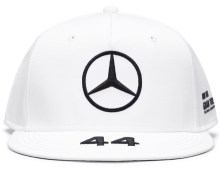 Kšiltovka Mercedes Hamilton Flat Brim Cap White_2