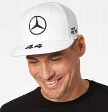 Kšiltovka Mercedes Hamilton Flat Brim Cap White_5