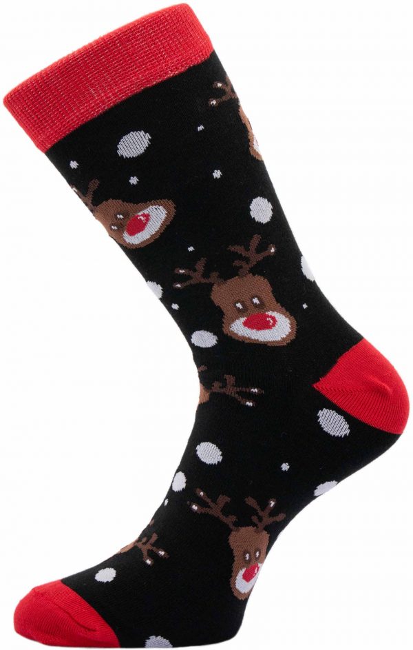 Pánské vánoční ponožky Sobi černé