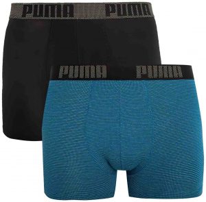 Pánské boxerky Puma Birdfeet Stripe Boxer 2-Pack Blue, K Sporting