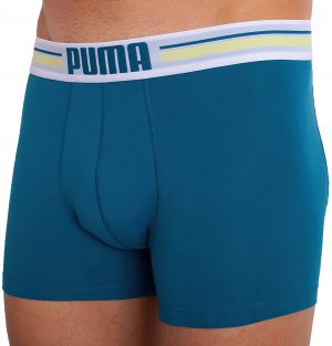 Pánské boxerky Puma Placed Logo Boxer 2-Pack Petrol Blue, K Sporting