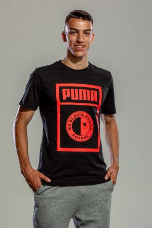 Pánské triko Puma SLAVIA PRAGUE GRAPHIC TEE, K Sporting