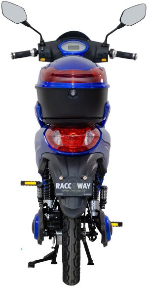 Elektroskútr RACCEWAY E-MOPED – modrý-lesklý s baterií 20Ah, K Sporting