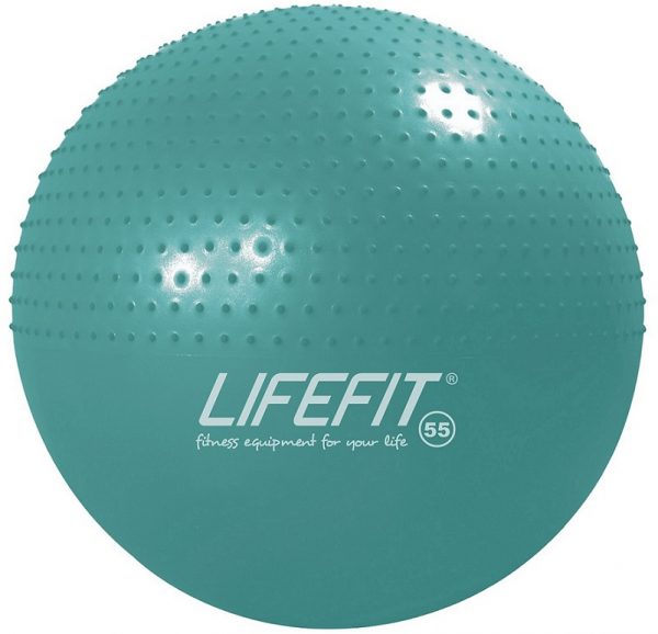 Gymnastický masážní míč Lifefit Massage Ball 55cm, tyrkys