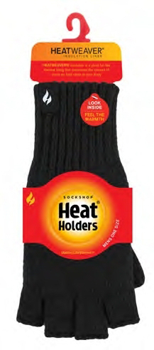 Pánské zimní bezprstové rukavice Heat Holders černé