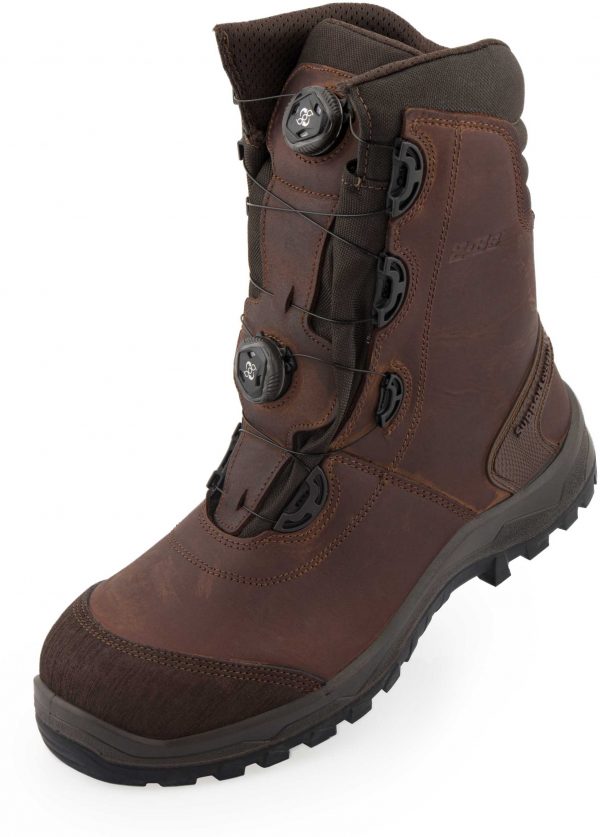Kožená obuv Grisport Military Protection boots with double Boa® S3 Brown