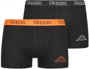 Pánské boxerky KAPPA 2-pack Black-Firecrack