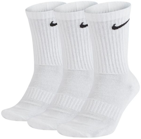 3 páry ponožek Nike Unisex Cush Crew Workout Socks 3 Pack White