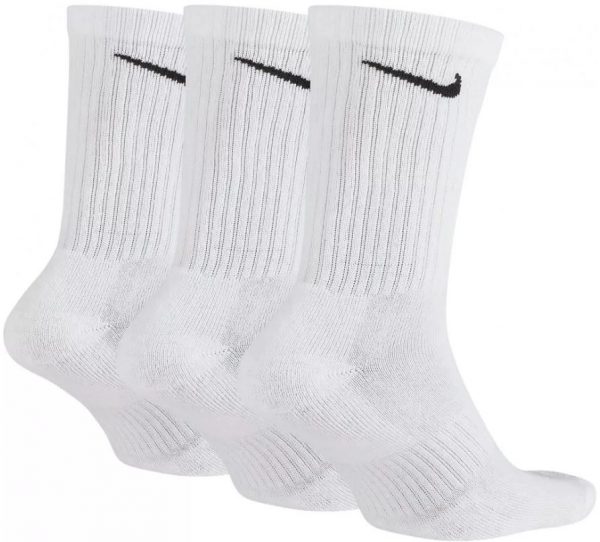 3 páry ponožek Nike Unisex Cush Crew Workout Socks 3 Pack White