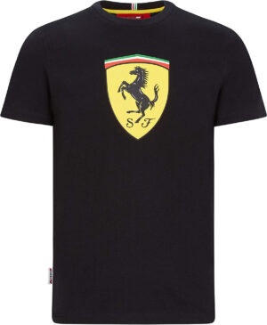 Dětské triko Ferrari Jr FW Large Shield Black
