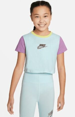 Dětské triko Nike Older Kids Cropped Shirt Blue