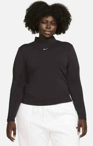 Dámské triko Nike Essential Long Sleeve Mock Top (Plus Size)