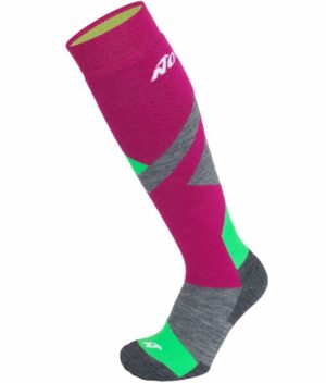 Nordica Ski Socks Fuxia-Neon Green-Grey