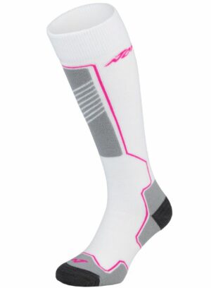 Nordica Ski Socks White-Grey-Neon Fuxia