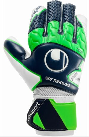 Brankářské rukavice Uhlsport Soft HN Comp Navy-Fluo/Green-White