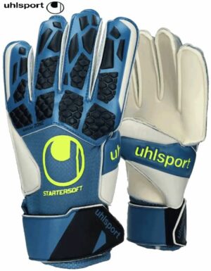 Brankářské rukavice Uhlsport Hyperact Soft Pro Night-Blue/White/Fluo-Yellow